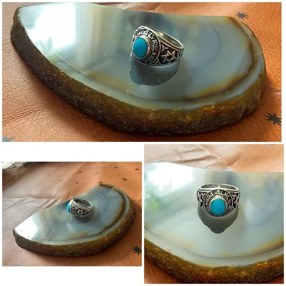 Silver Ring with Turquoise Stone - Picture 1 of 1